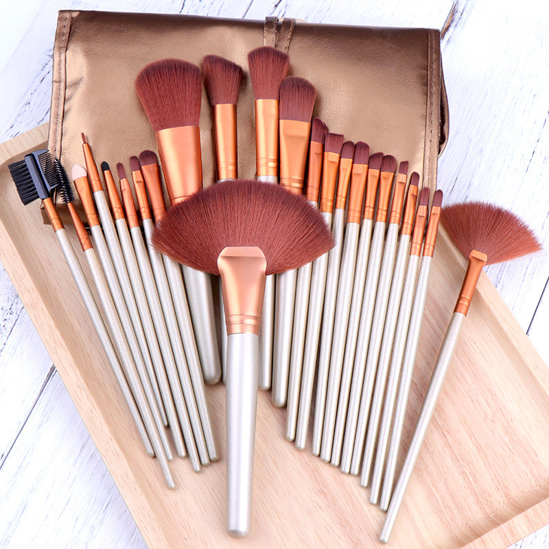 Blush & Beam 24-piece makeup brush set with travel case